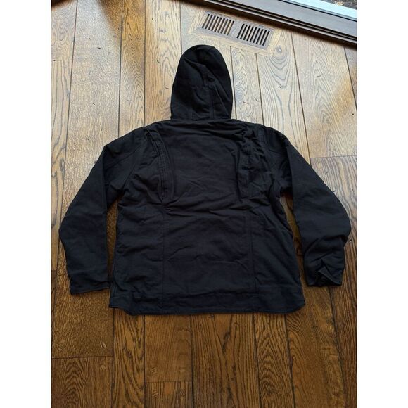 Carhartt Washed Duck Sherpa Lined Jacket Large Womens Black Loose Fit NWT - Picture 3 of 7